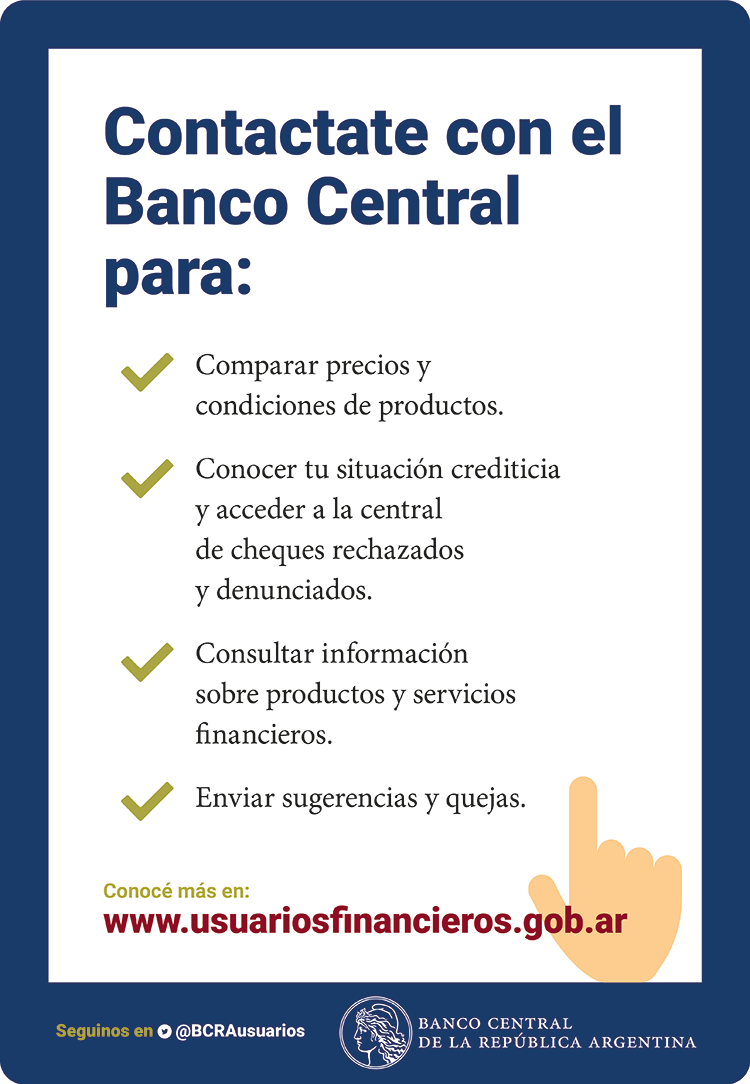 Contactate con el Banco Central